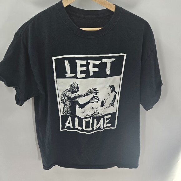 Left Alone Black 90s Punk Ska Band Classic Monster Shirt Size Medium - Picture 1 of 9